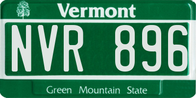 VT license plate NVR896