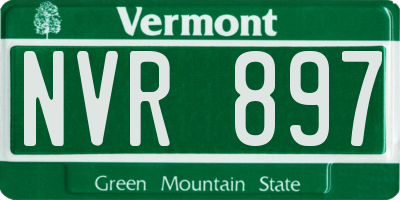 VT license plate NVR897