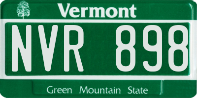 VT license plate NVR898