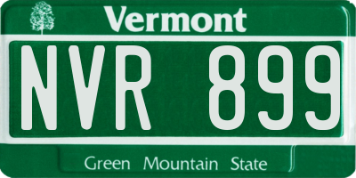 VT license plate NVR899
