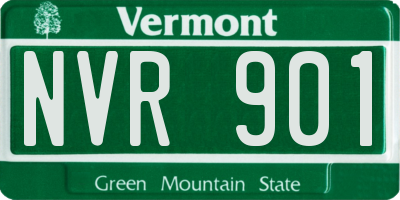 VT license plate NVR901