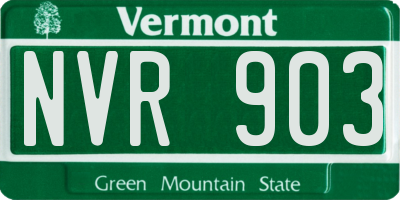 VT license plate NVR903