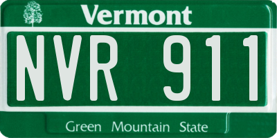 VT license plate NVR911