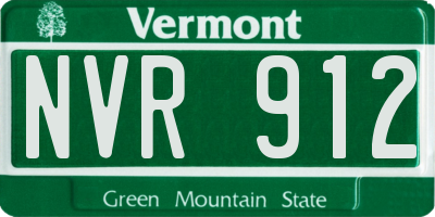 VT license plate NVR912