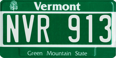 VT license plate NVR913