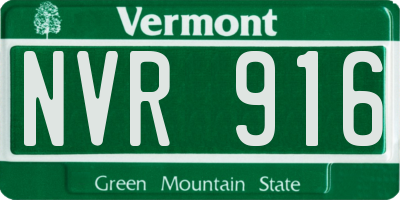 VT license plate NVR916