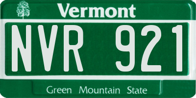 VT license plate NVR921