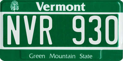 VT license plate NVR930