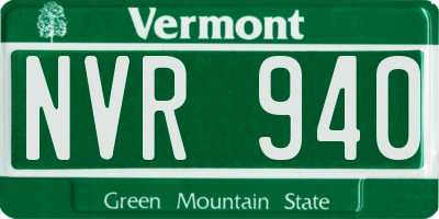 VT license plate NVR940