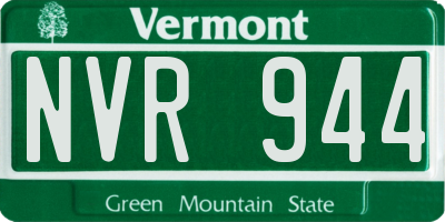 VT license plate NVR944