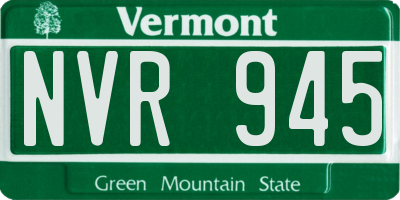 VT license plate NVR945