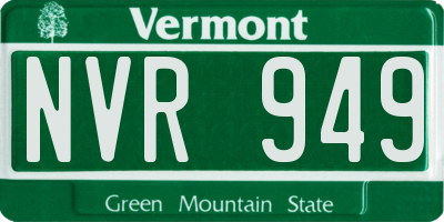 VT license plate NVR949