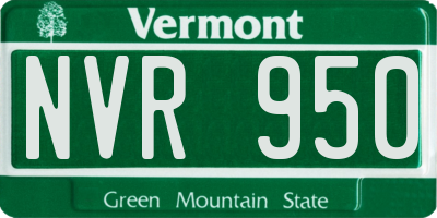 VT license plate NVR950