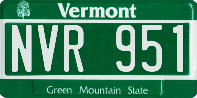 VT license plate NVR951