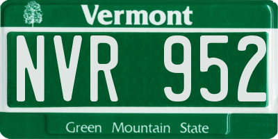 VT license plate NVR952