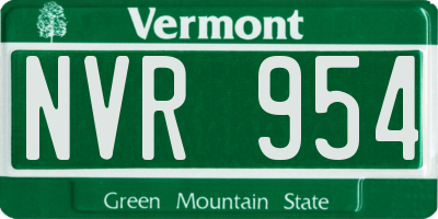 VT license plate NVR954