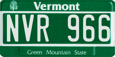 VT license plate NVR966