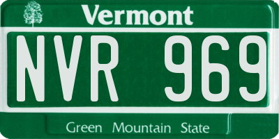 VT license plate NVR969