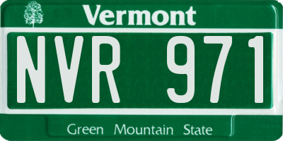 VT license plate NVR971