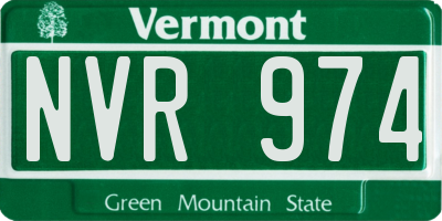 VT license plate NVR974