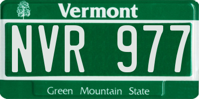 VT license plate NVR977