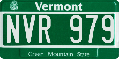 VT license plate NVR979