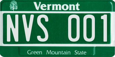 VT license plate NVS001