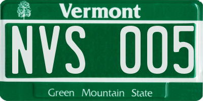 VT license plate NVS005