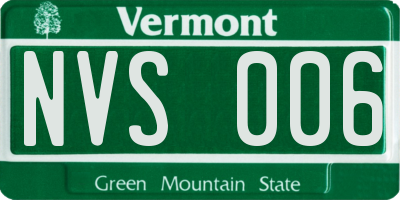 VT license plate NVS006