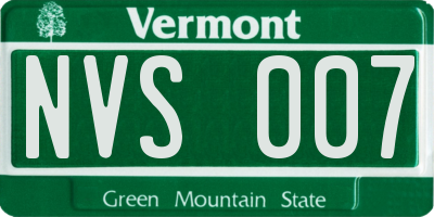 VT license plate NVS007