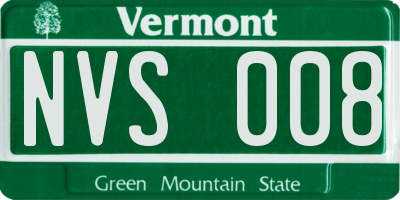 VT license plate NVS008