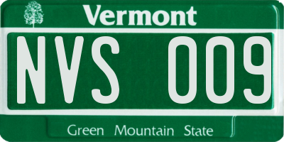 VT license plate NVS009