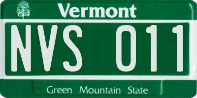VT license plate NVS011