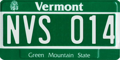 VT license plate NVS014