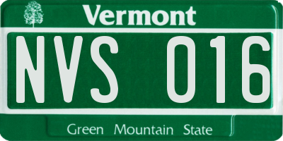 VT license plate NVS016