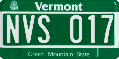 VT license plate NVS017
