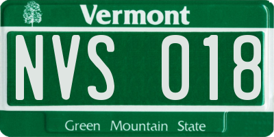 VT license plate NVS018