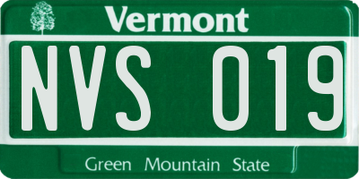 VT license plate NVS019
