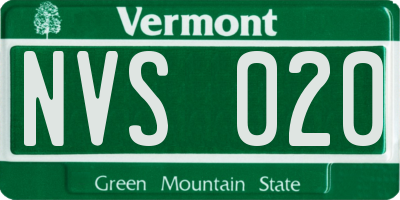 VT license plate NVS020
