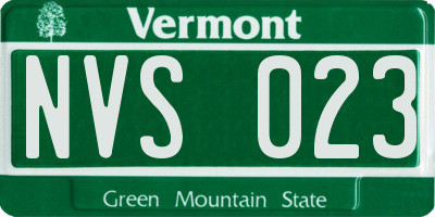 VT license plate NVS023