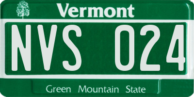 VT license plate NVS024