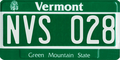VT license plate NVS028