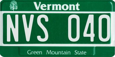 VT license plate NVS040