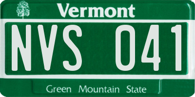 VT license plate NVS041