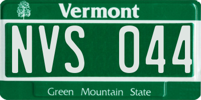 VT license plate NVS044