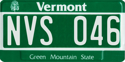 VT license plate NVS046