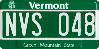 VT license plate NVS048