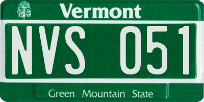 VT license plate NVS051