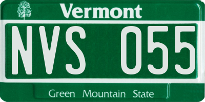 VT license plate NVS055
