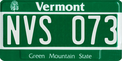 VT license plate NVS073